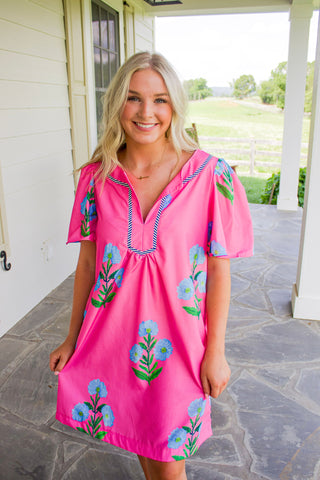 Floral Short Sleeve Dress