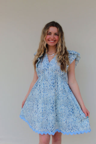 Animal Print Babydoll Dress