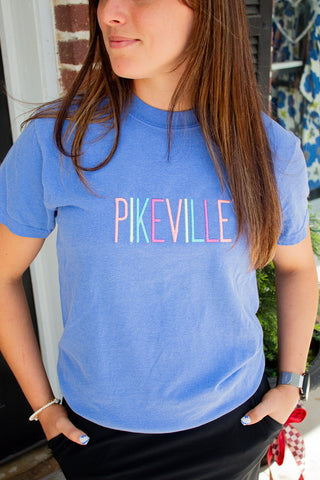 Pikeville Embroidered Tee - Blue