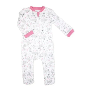 Girls Interlock Coveralls: Bunnies