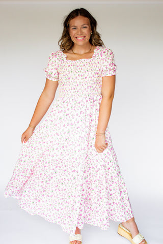 Pink Floral Dainty Maxi