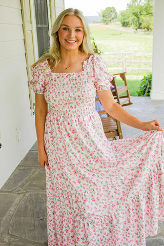 Pink Floral Dainty Maxi