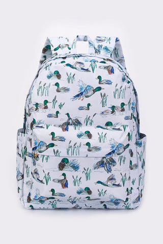 kids backpack with duck print